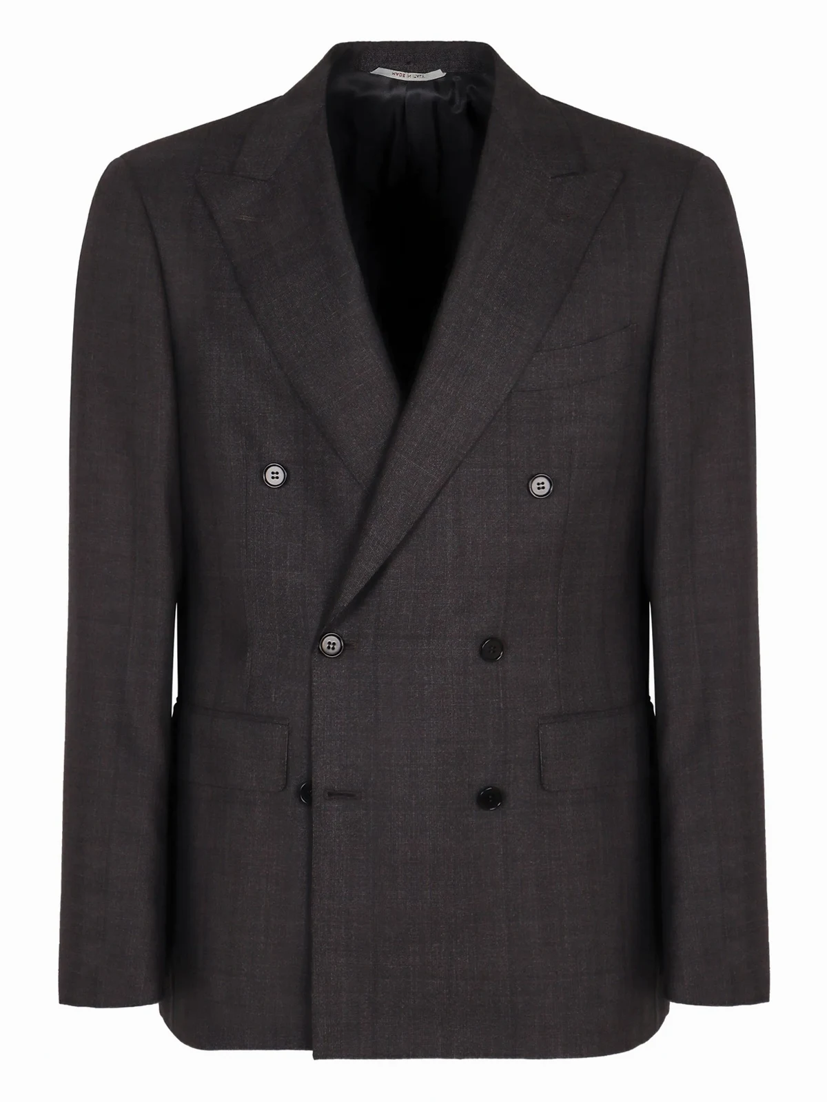 double-breasted wool suit