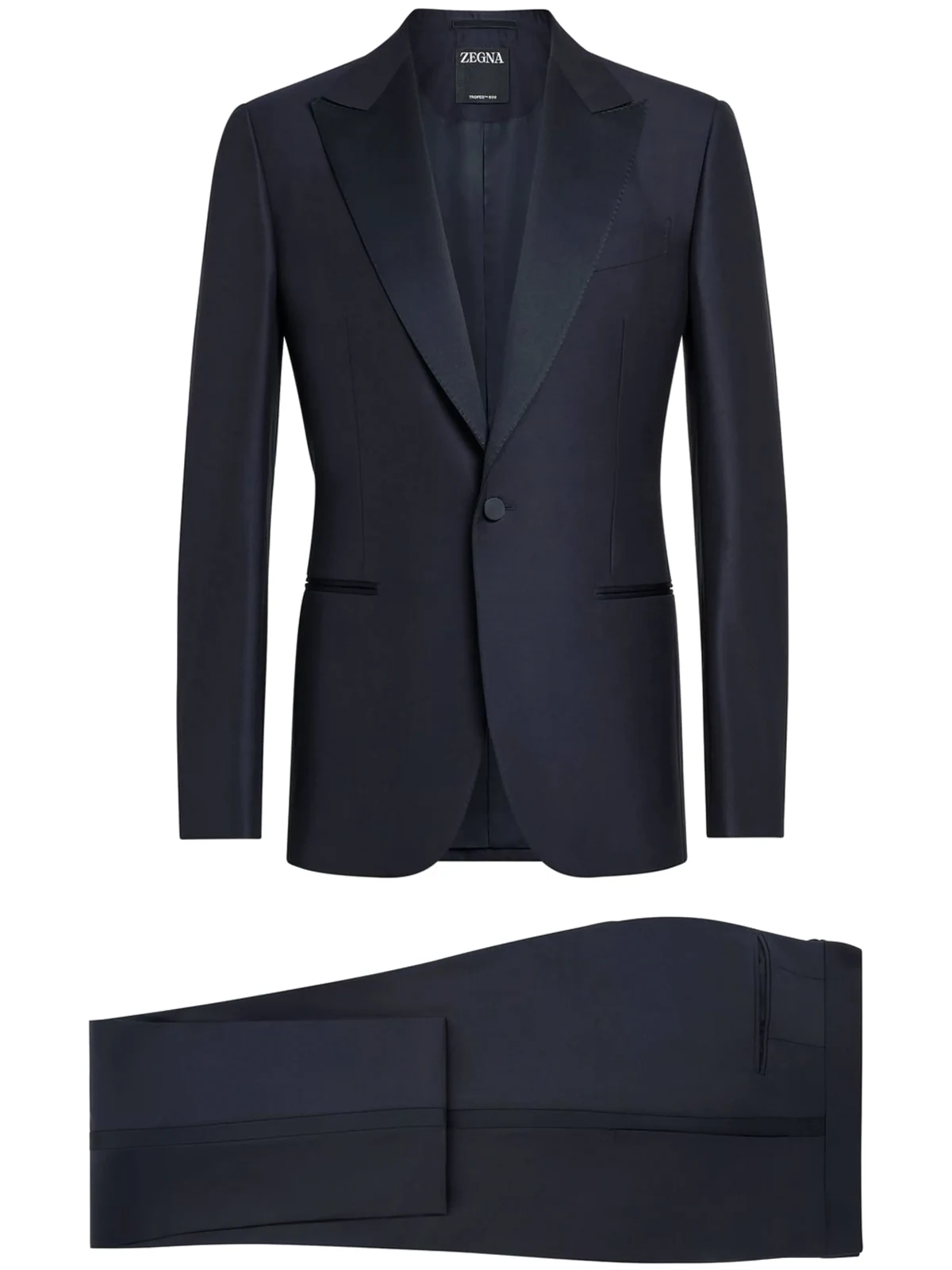 single-breasted peak-lapel suit