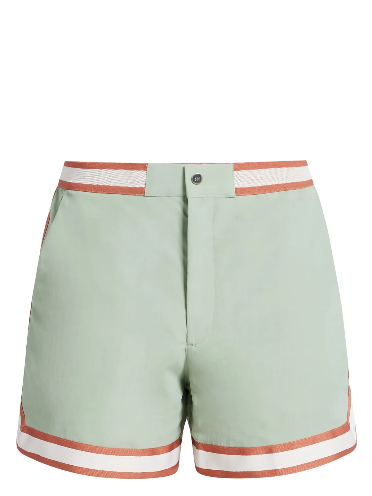 Badeshorts mit gestreiftem Rand