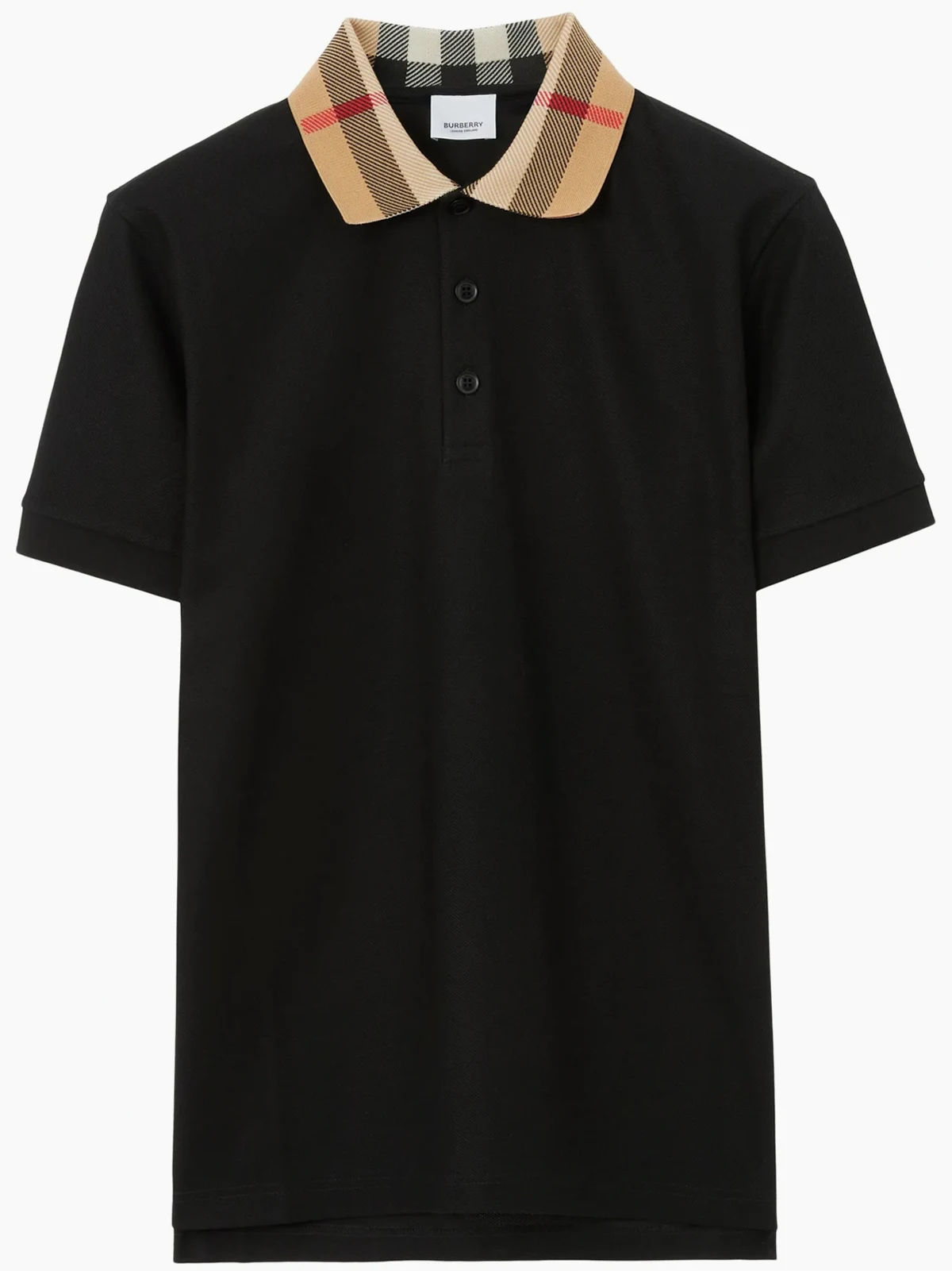 Poloshirt mit kariertem Kragen