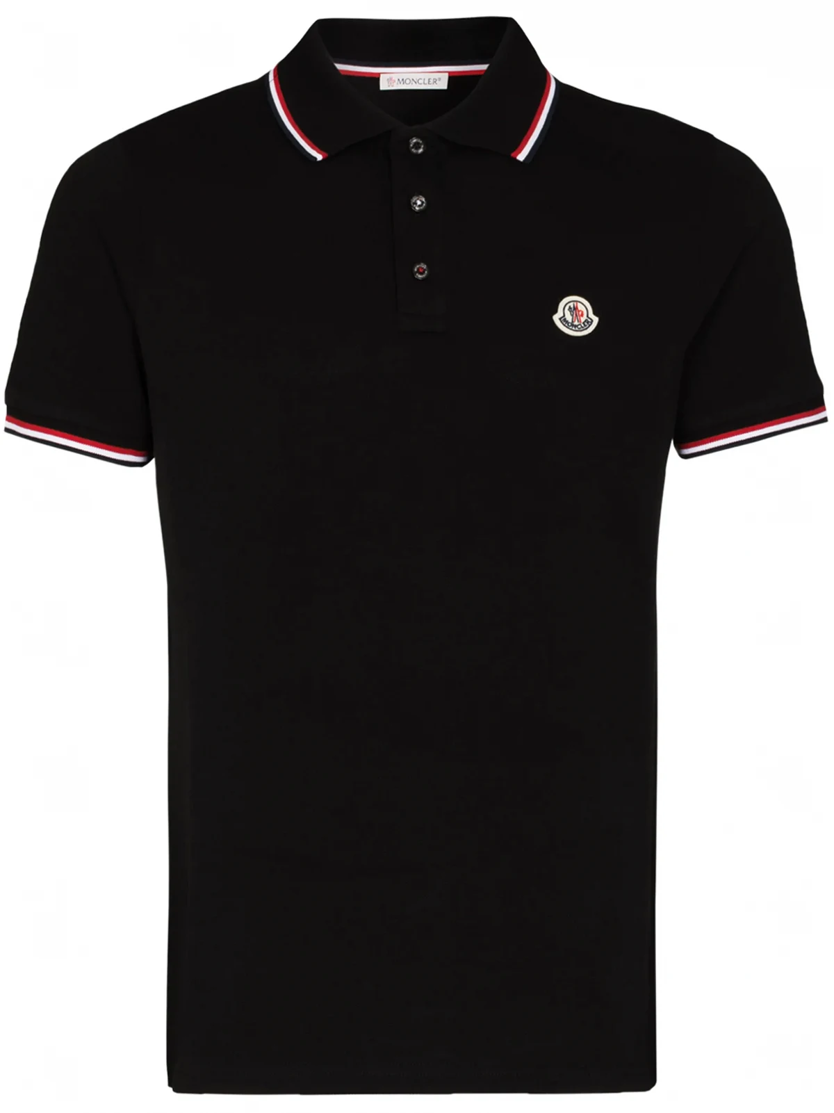 Poloshirt mit Perlmutt-Besatz