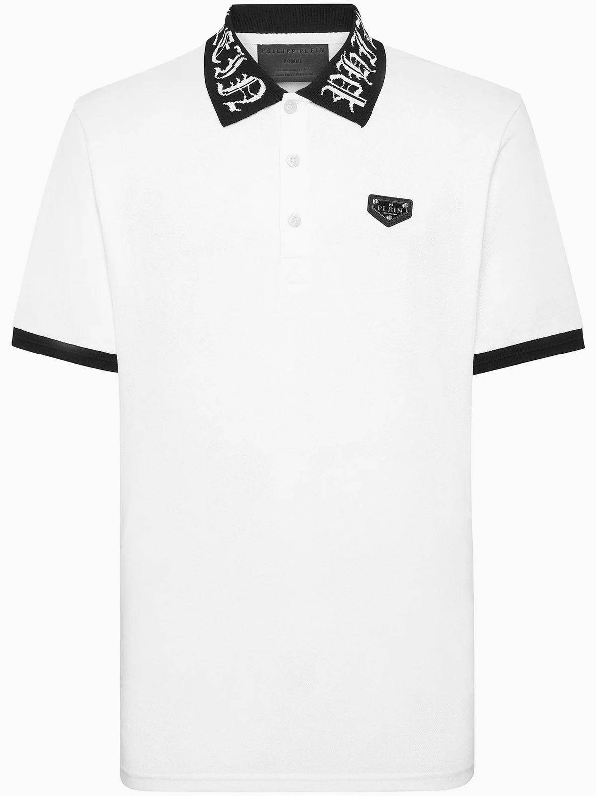 logo-plaque cotton polo shirt