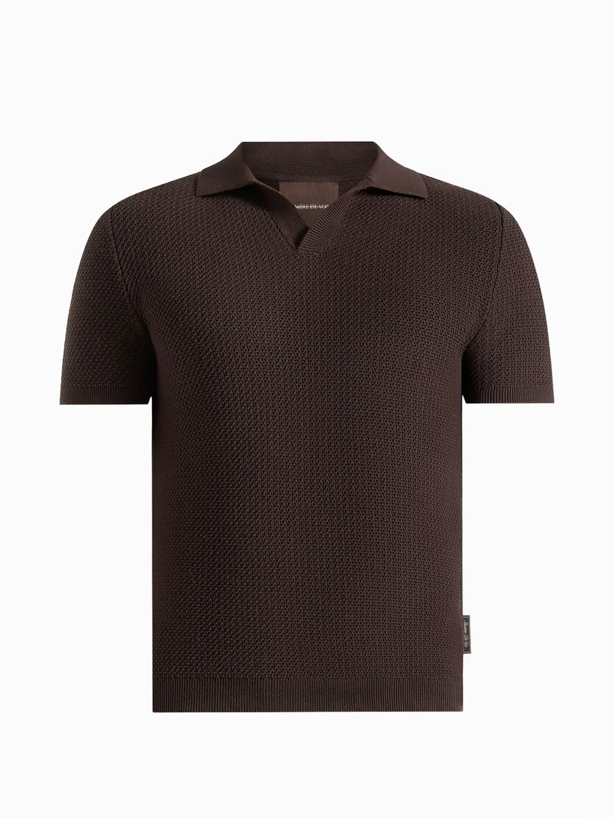 Texturiertes Rowen Strick-Poloshirt