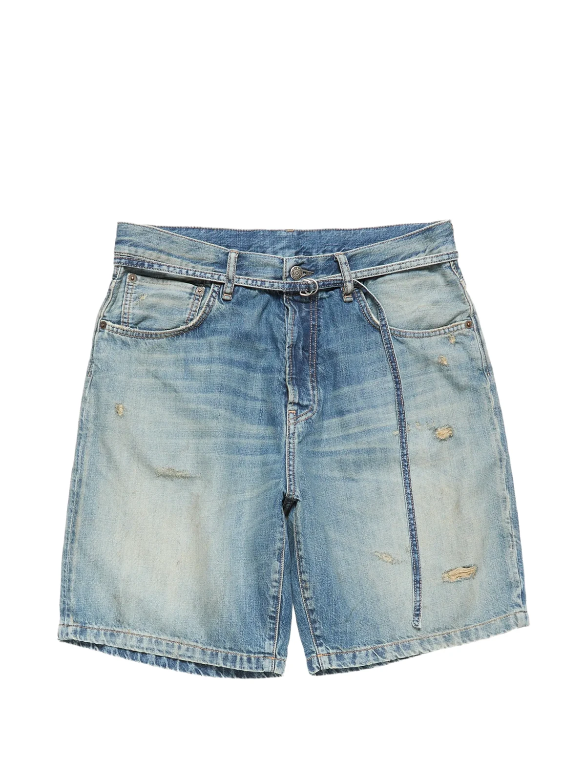 distressed denim shorts