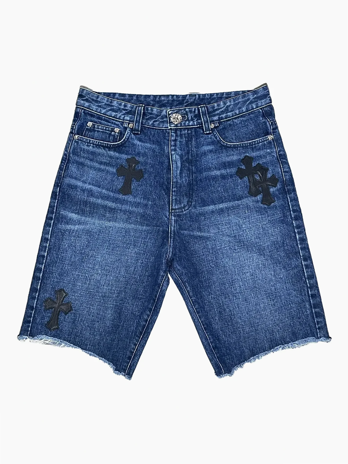 Jeans-Shorts mit Patch-Detail