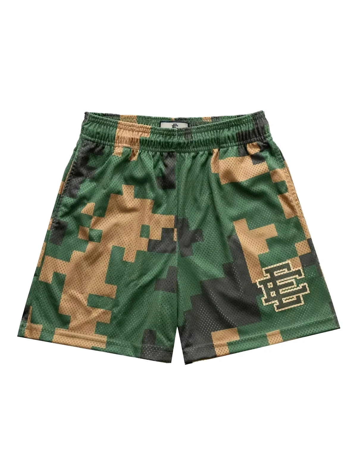 EE Shorts mit Camouflage-Logo