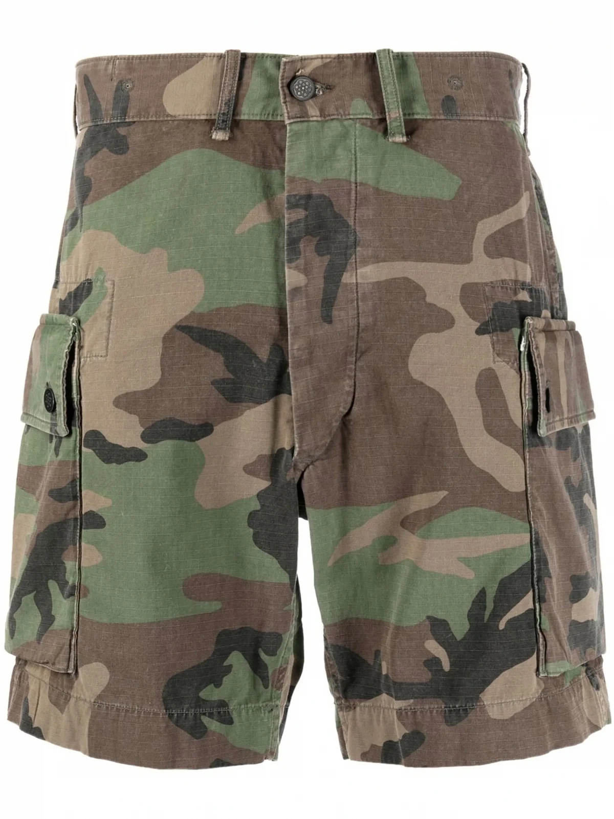 Chino-Shorts mit Camouflage-Print