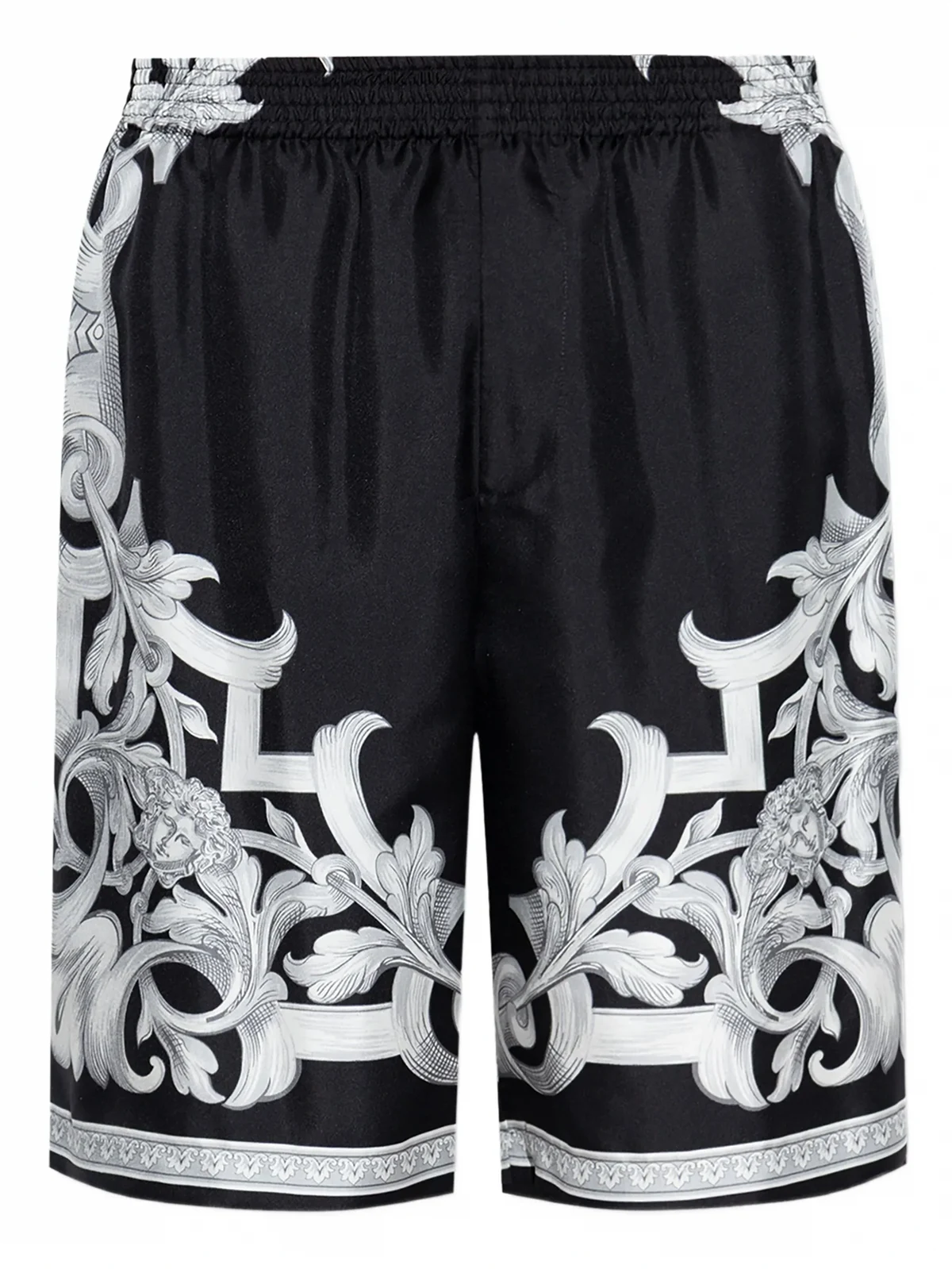 Shorts aus Seide mit Barocco-Print