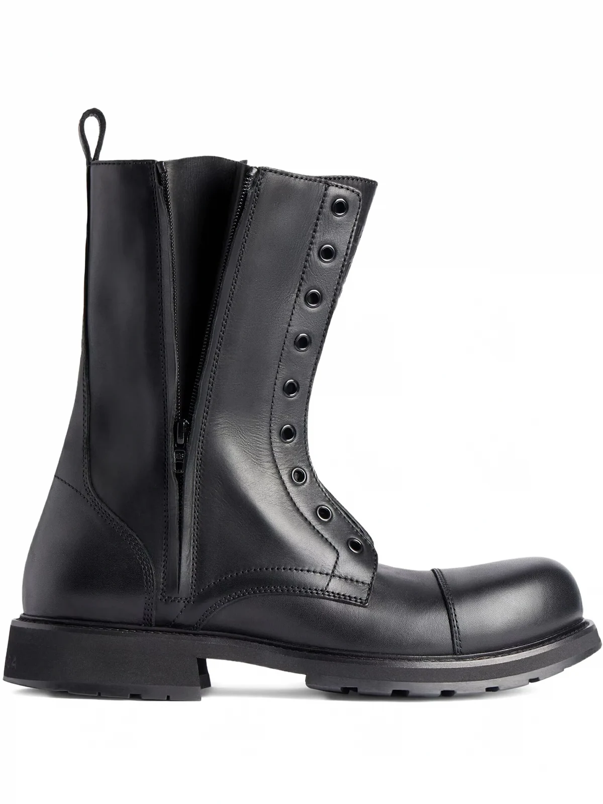 Truck zip leather boots