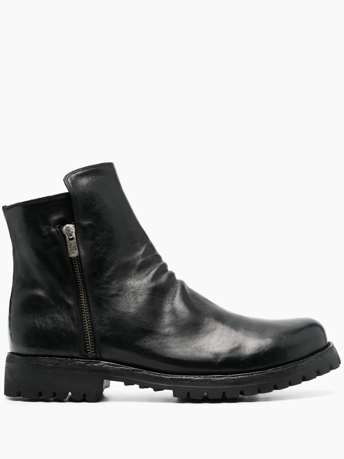 Iconik leather zip-up boots