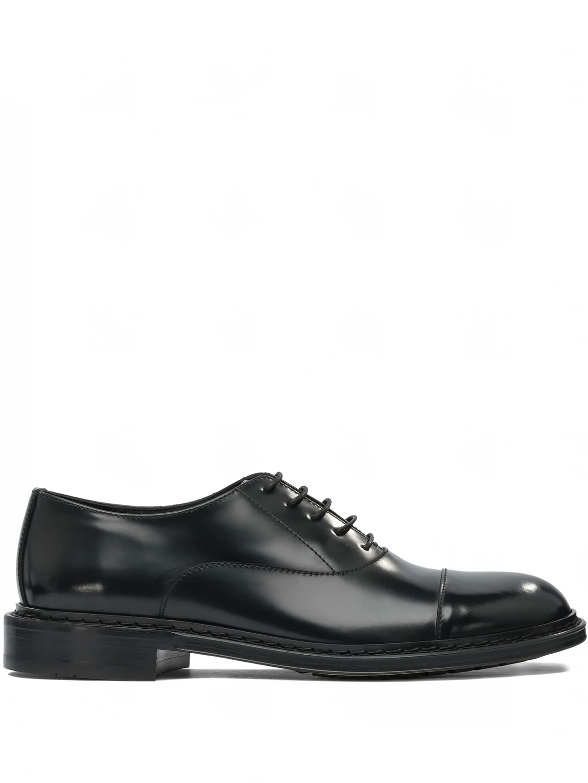 cap-toe lace-up derby shoes