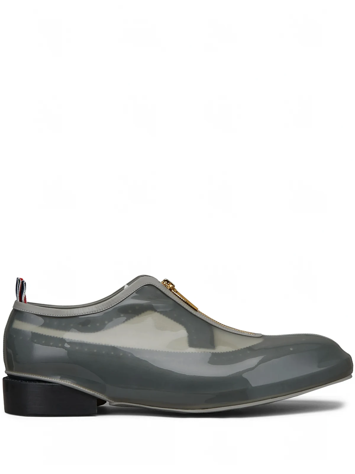 detachable transparent-panel oxford shoes