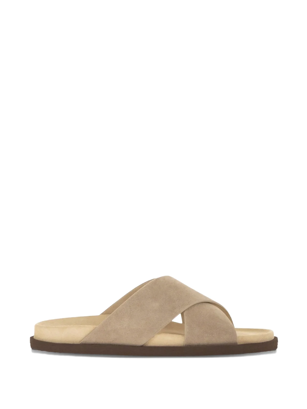 crossover-straps suede sandals