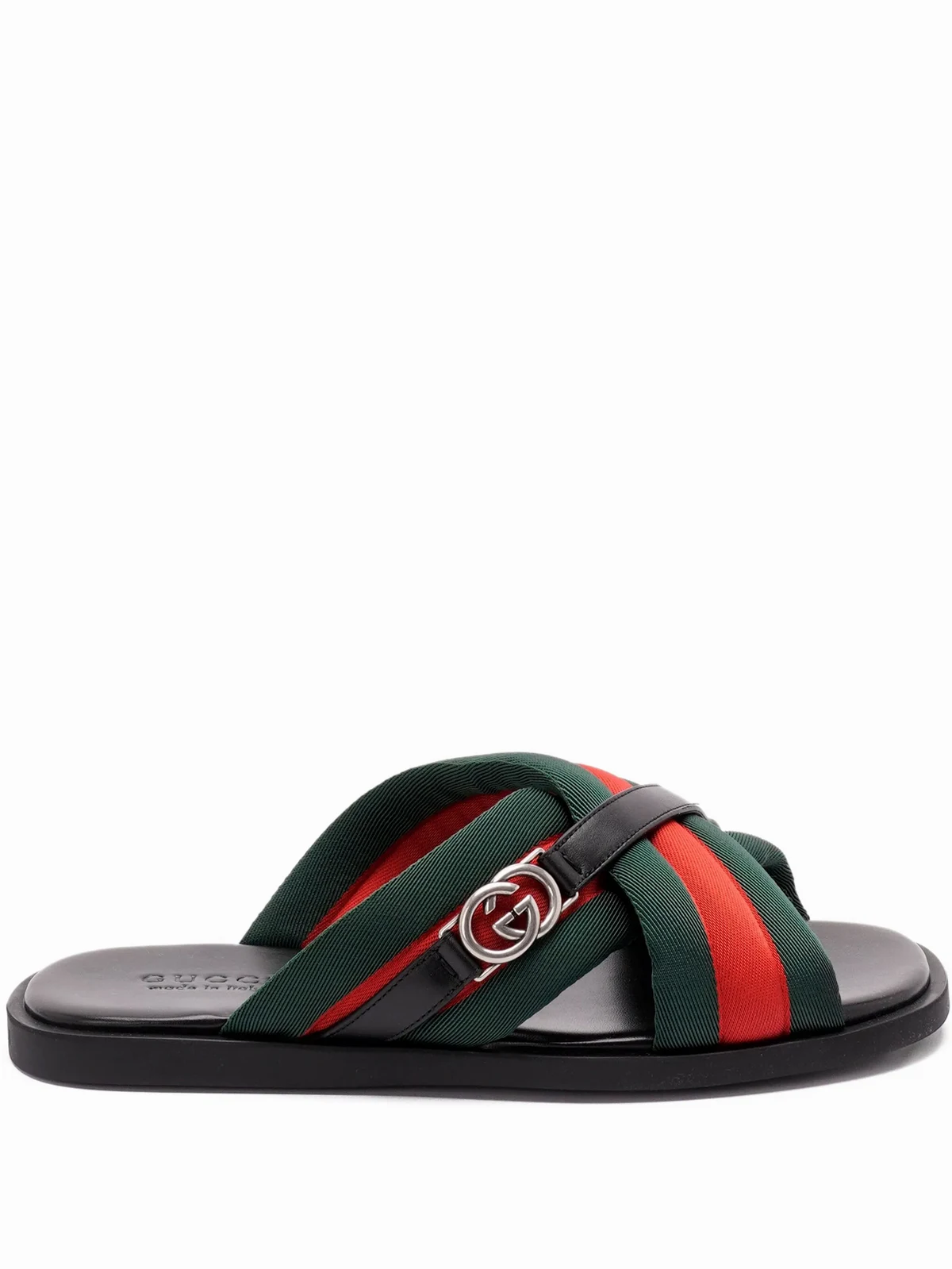 Maverik Web-striped cross-strap sandals