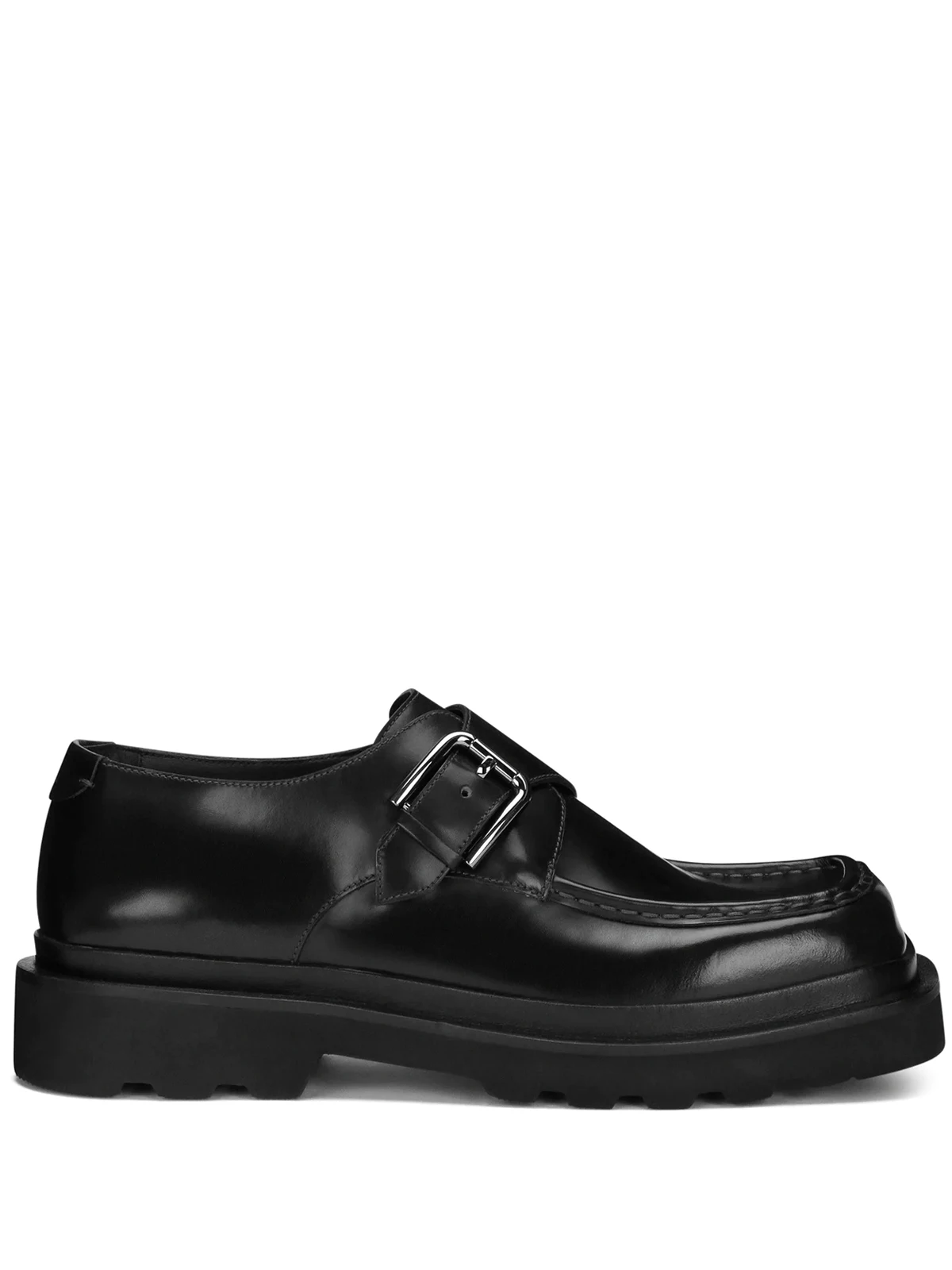 polished leather monk shoes