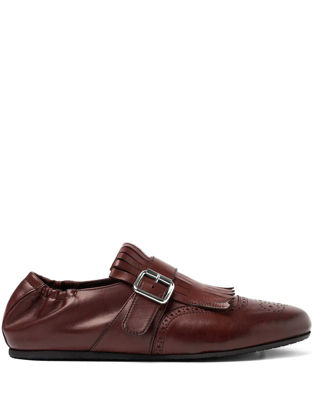 Julian fringed buckled monk shoes