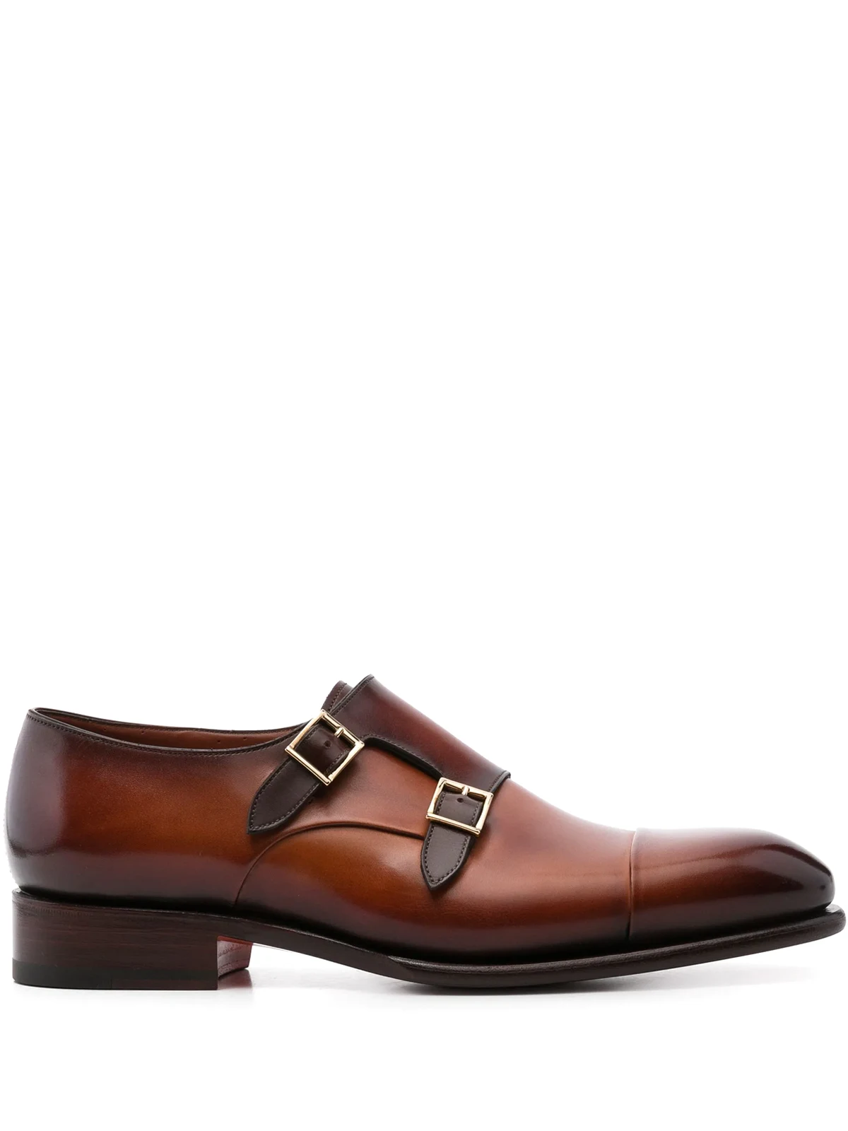 polished leather monk shoes