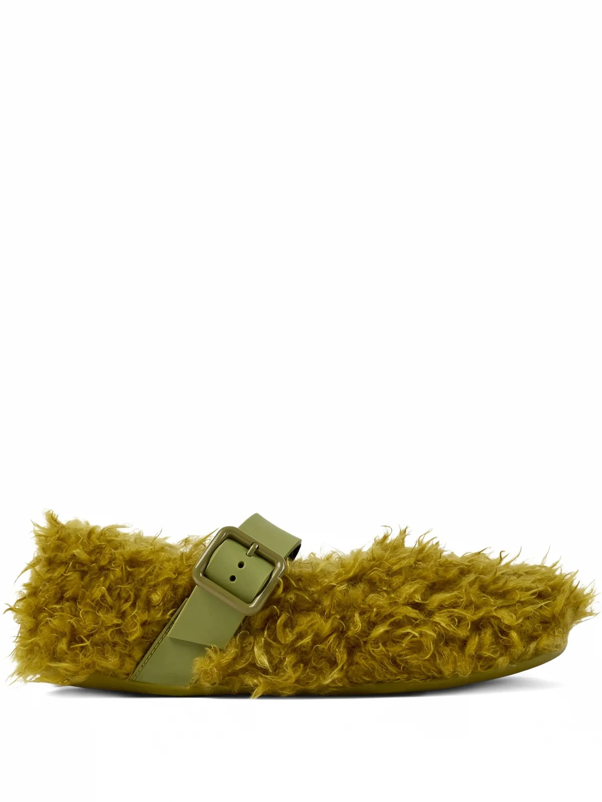 Wabi furry buckle flat pumps
