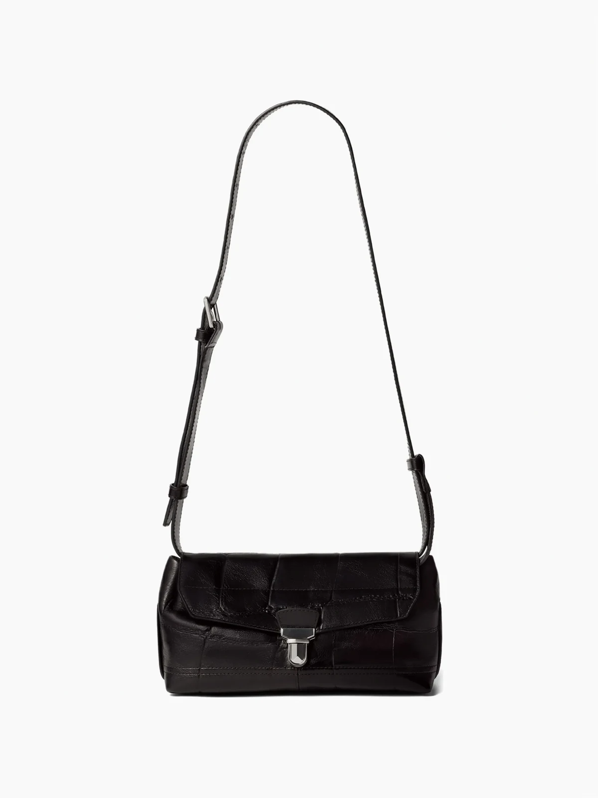 small Gear croco-embossed shoulder bag