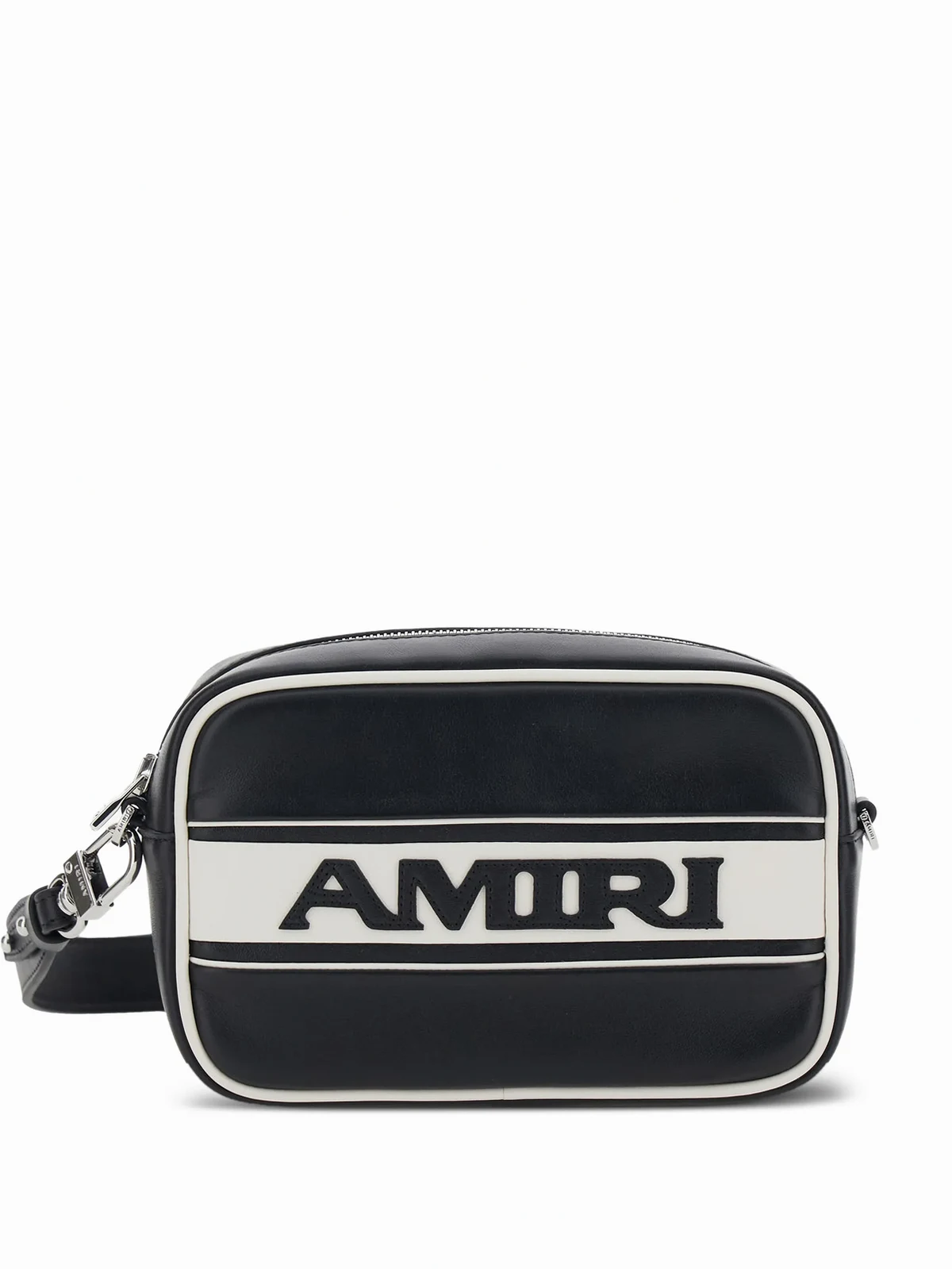 striped logo shoulder bag