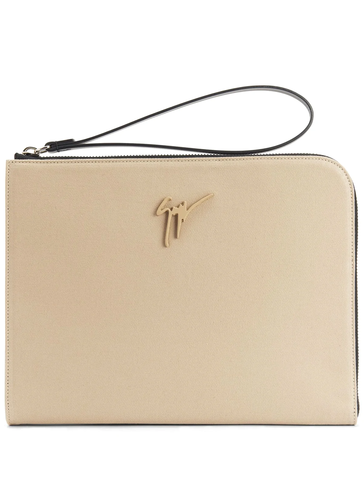 Fabian logo-plaque clutch bag