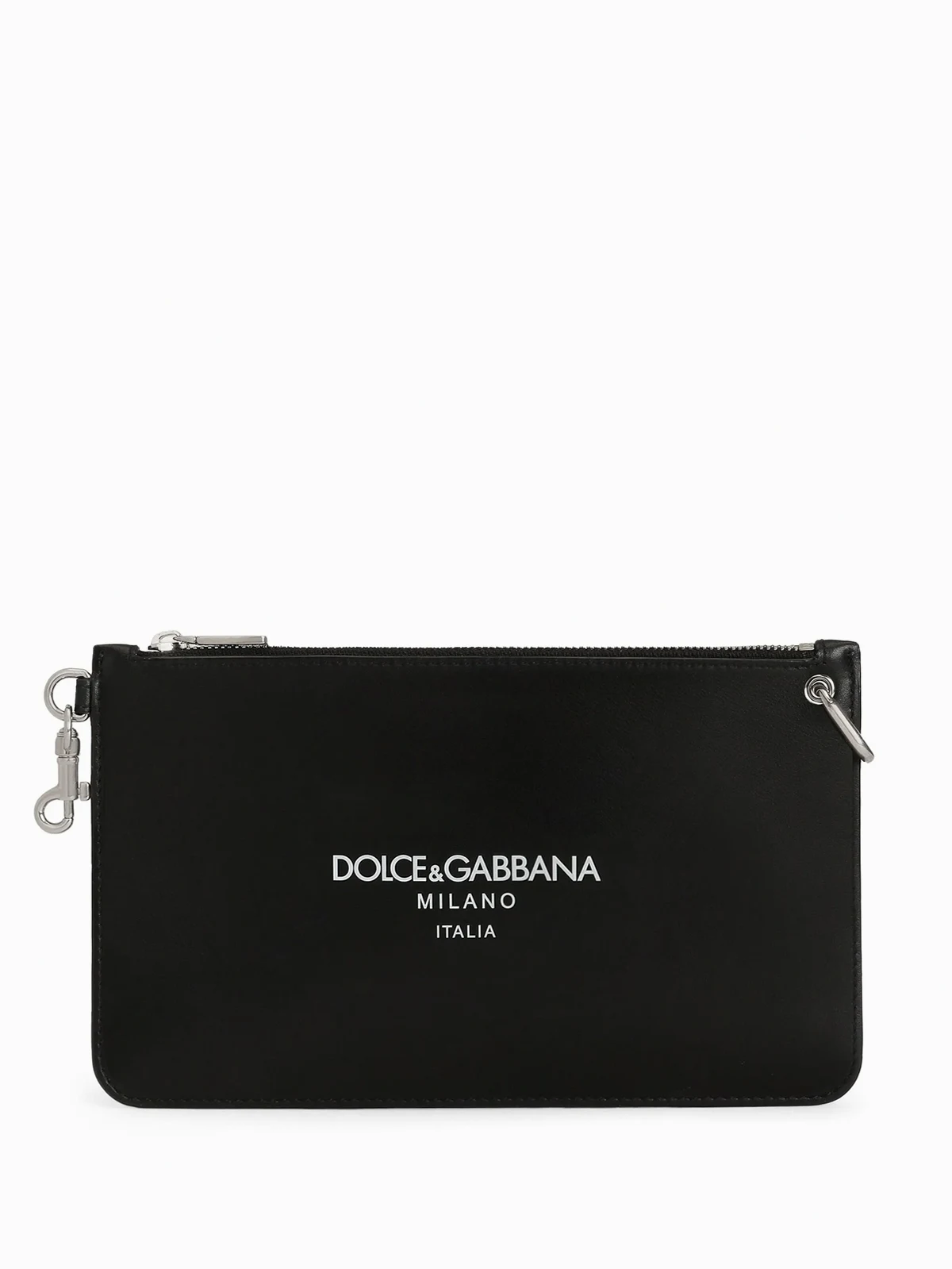 logo-lettering clutch bag
