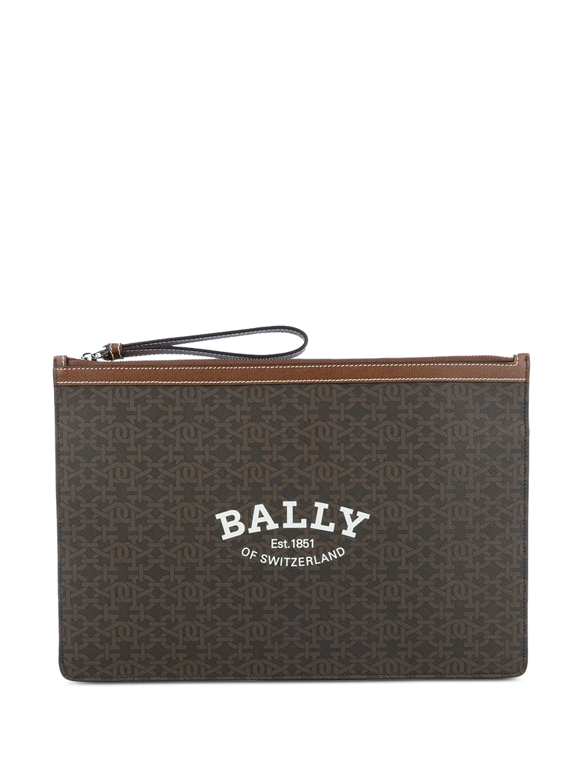 Clutch mit Monogramm-Print