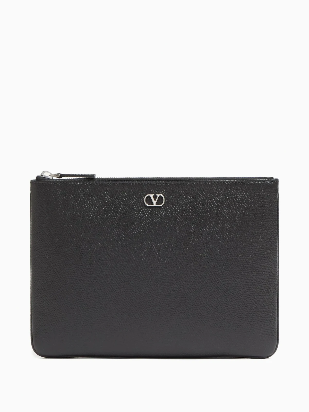 vlogo leather clutch bag
