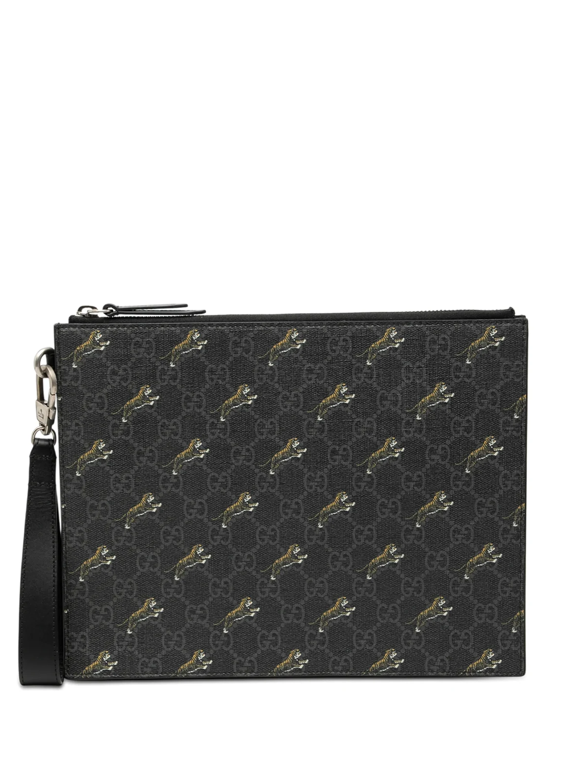 2000-2015 GG Supreme Tigers Zip Wristlet Pouch clutch bag