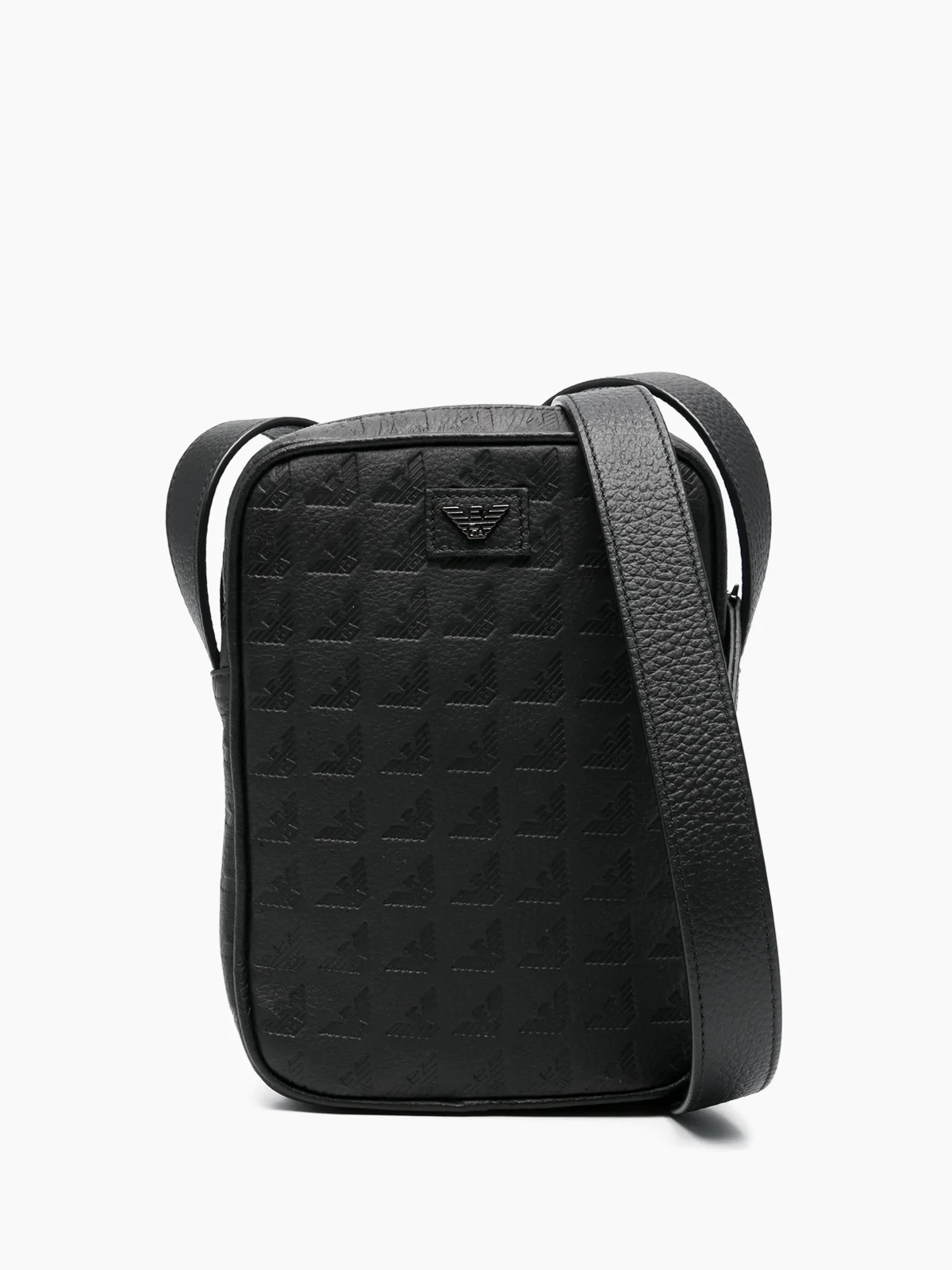embossed-logo messenger bag