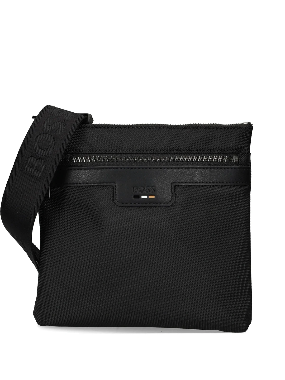 logo-debossed messenger bag