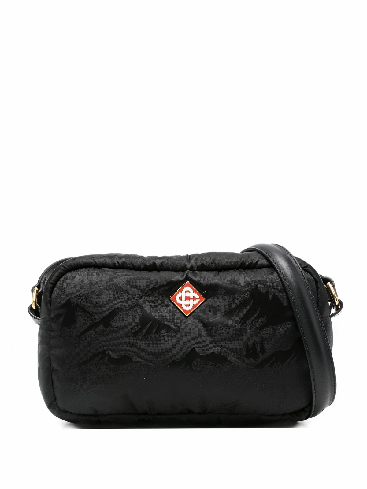 mountain-print messenger bag