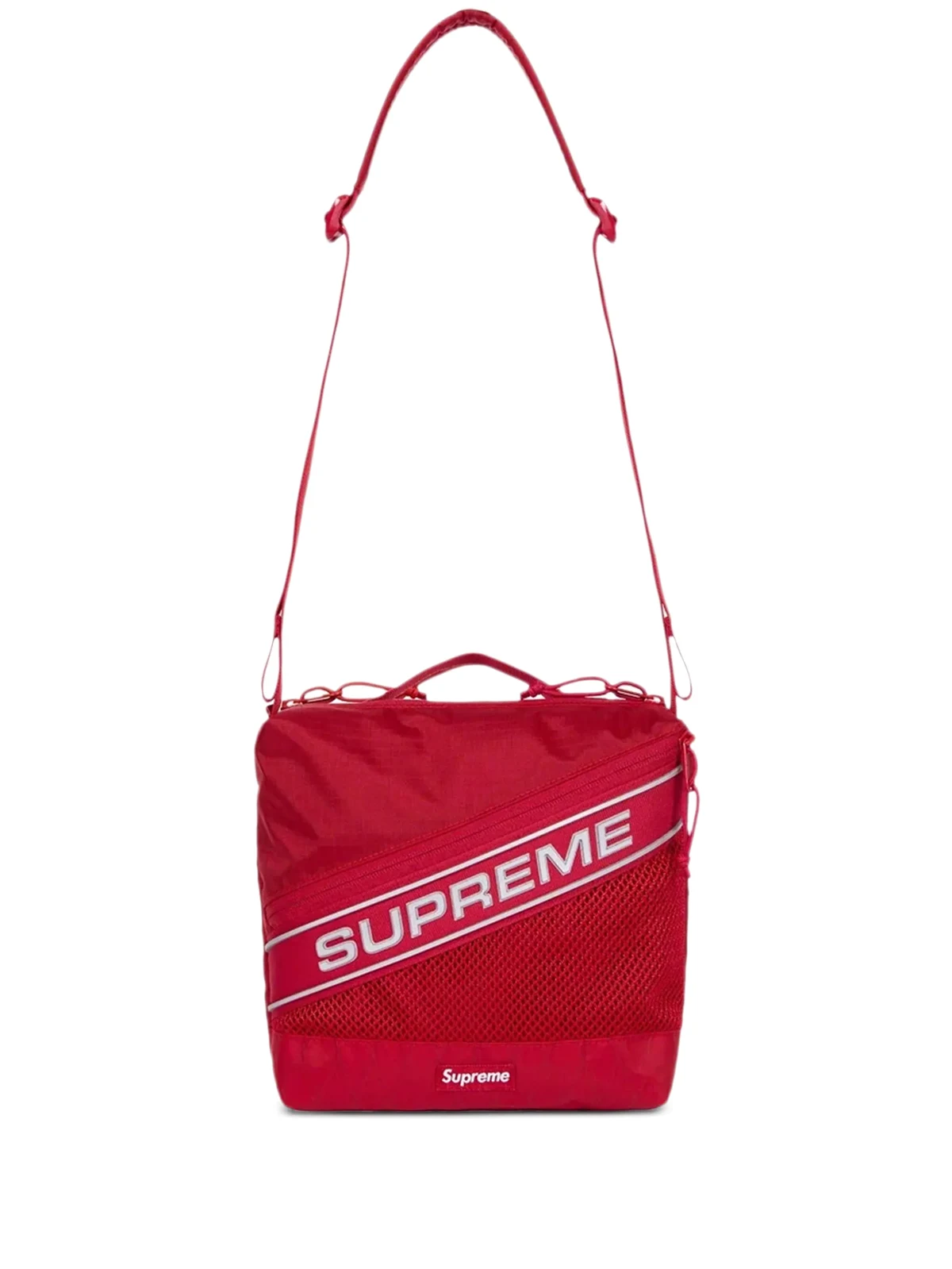 reflective logo shoulder bag