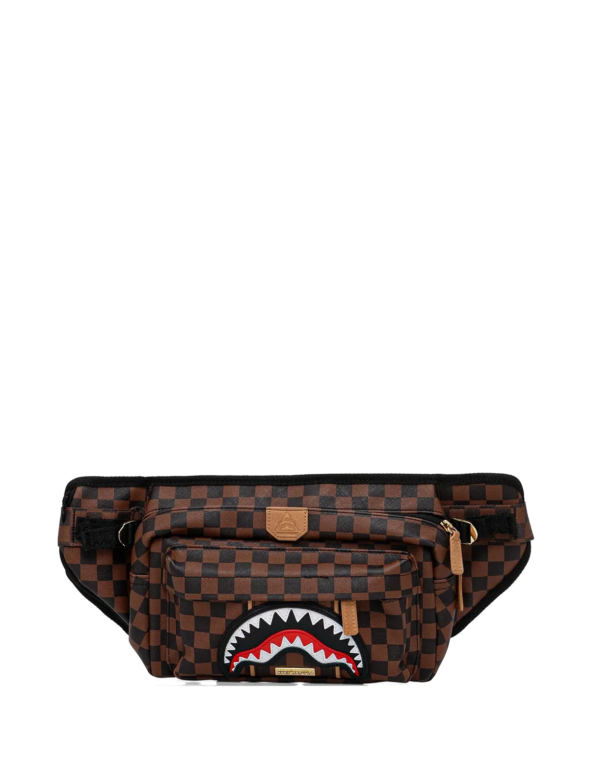 checked-pattern belt bag