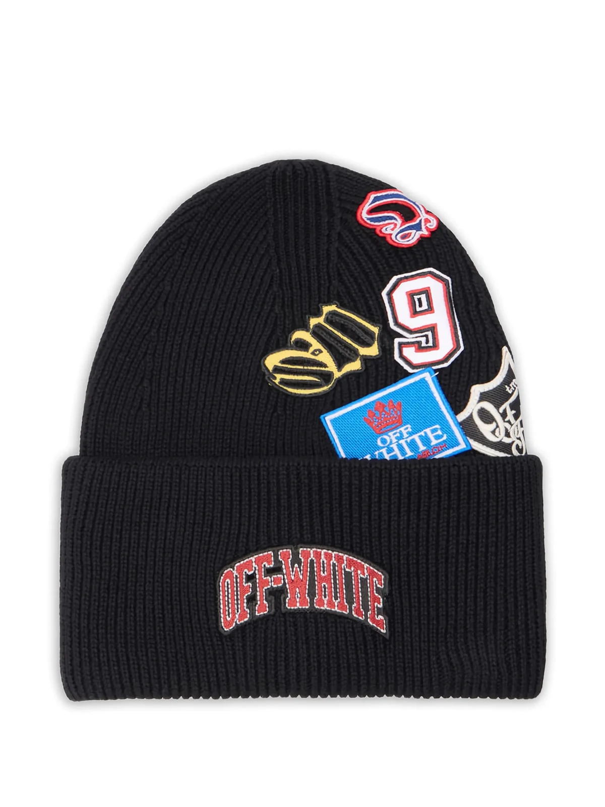 Gerippte Beanie mit Logo-Patch