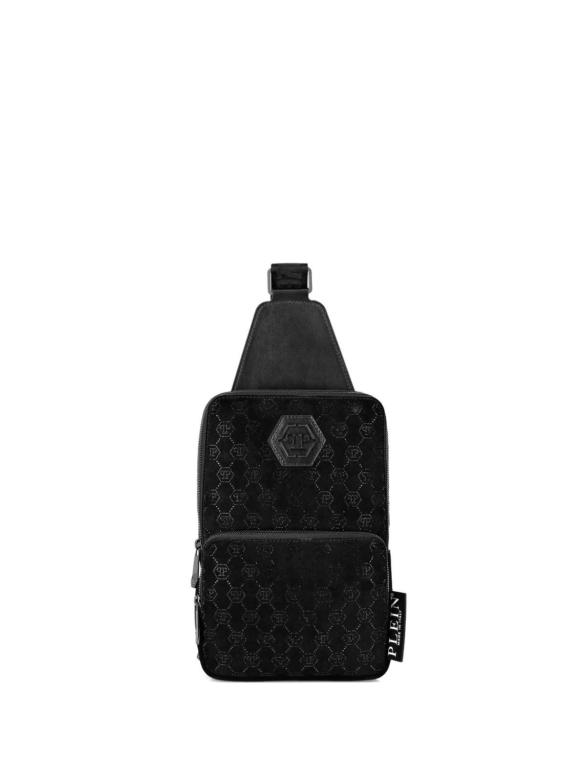 rhinestone-monogram messenger bag