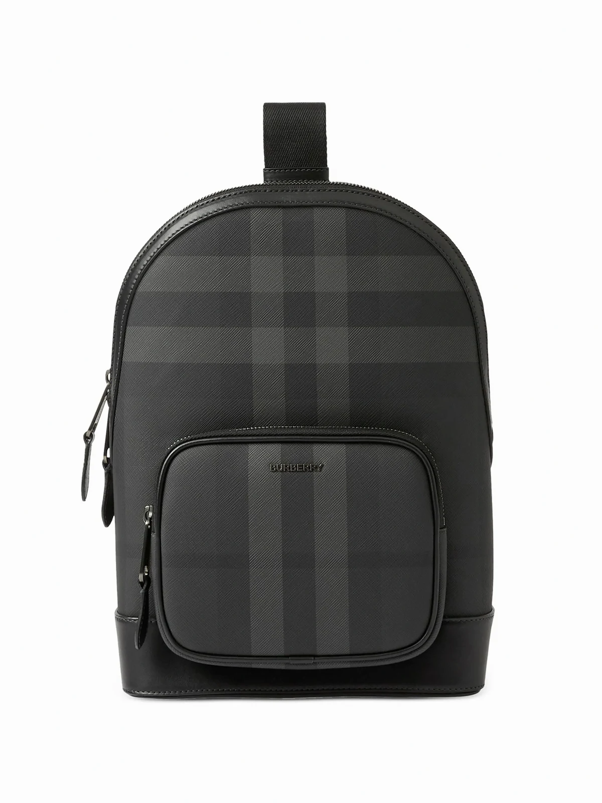 Vintage-check print messenger bag
