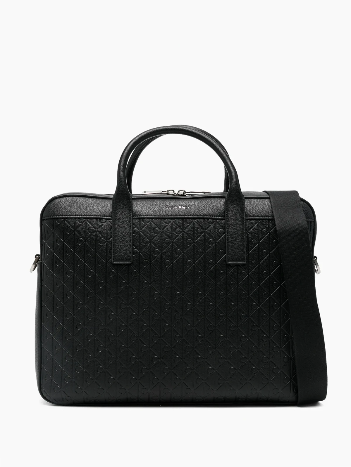 logo-embossed laptop bag
