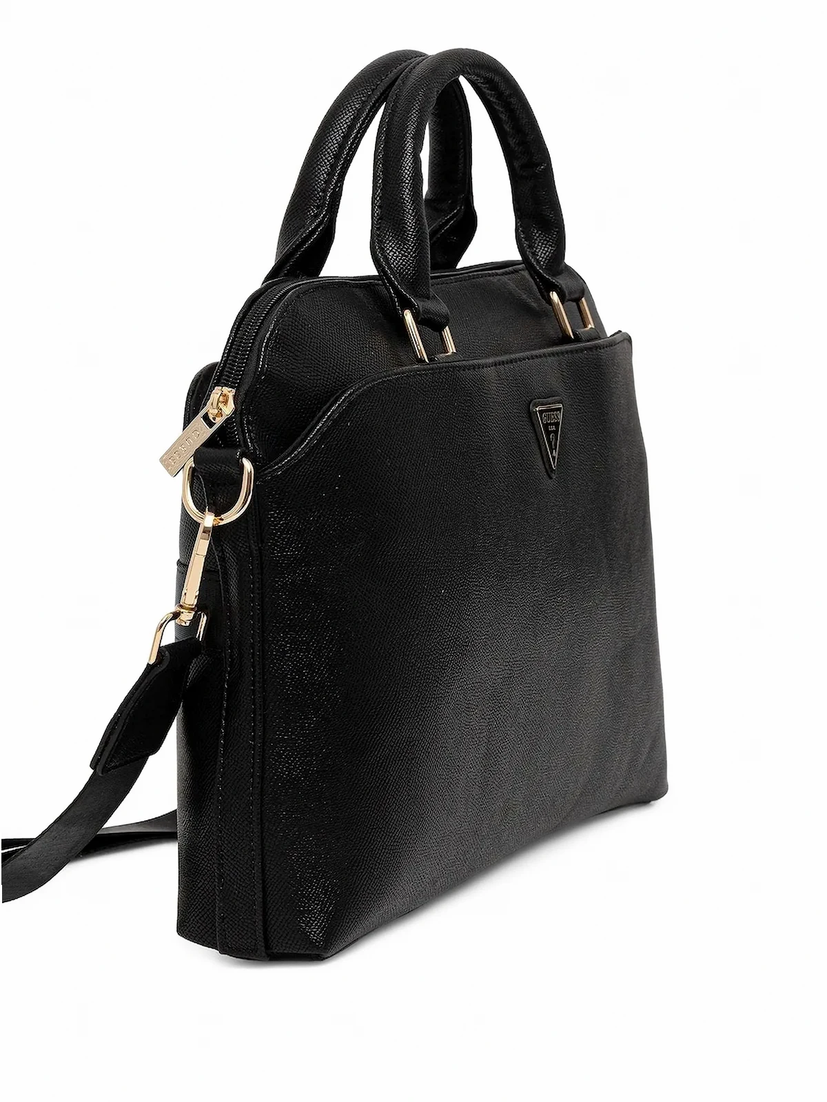 logo-plaque laptop bag