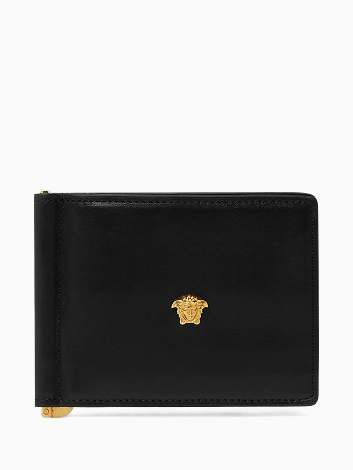 logo-plaque leather wallet