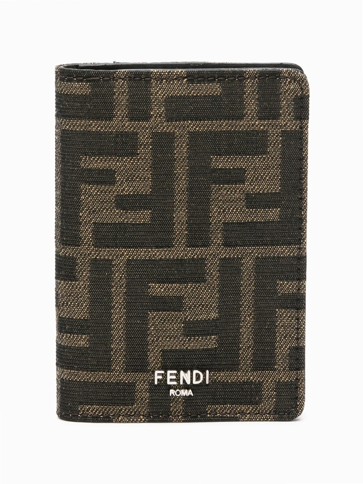 FF-jacquard leather wallet