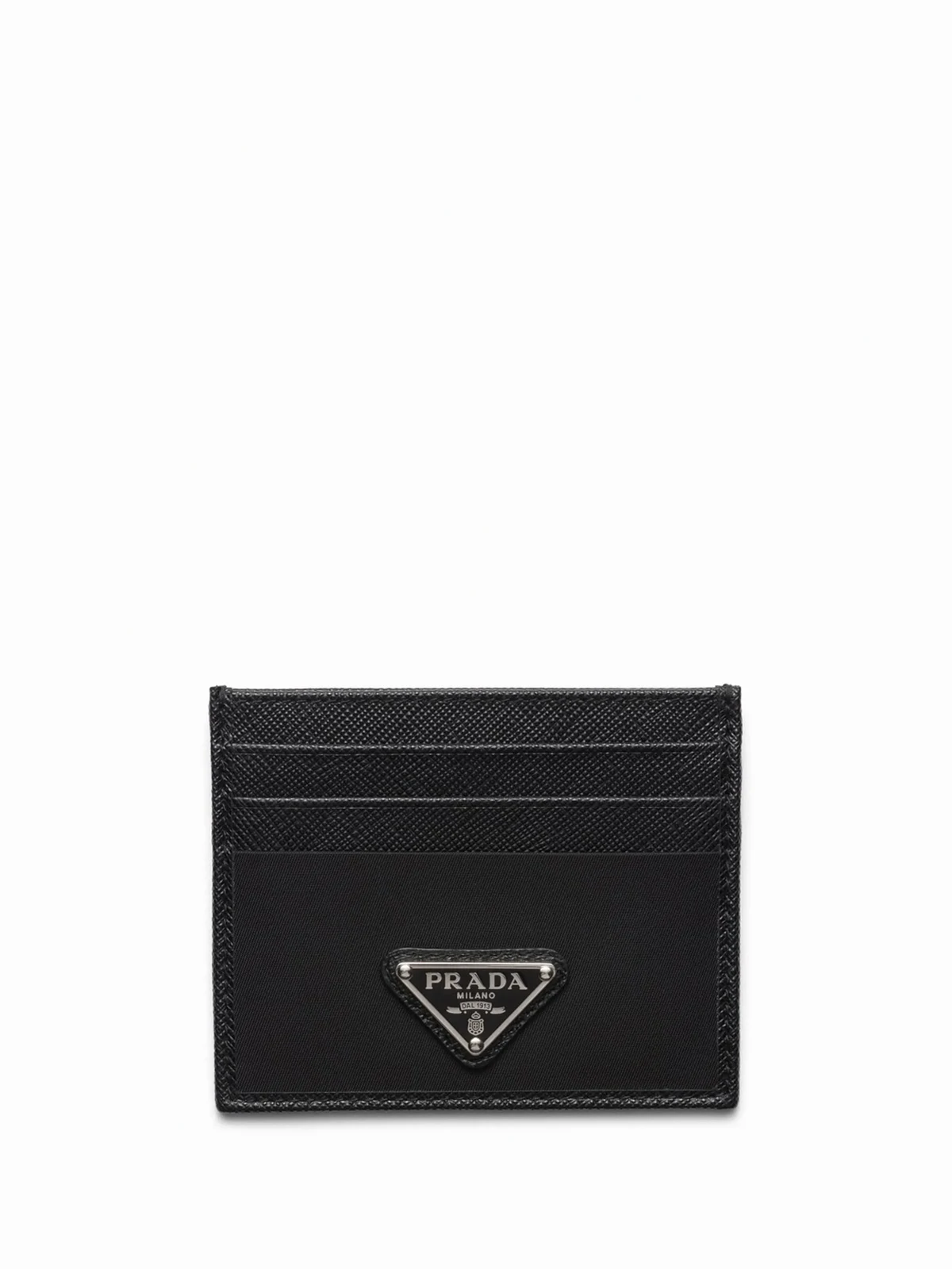 triangle-logo leather wallet