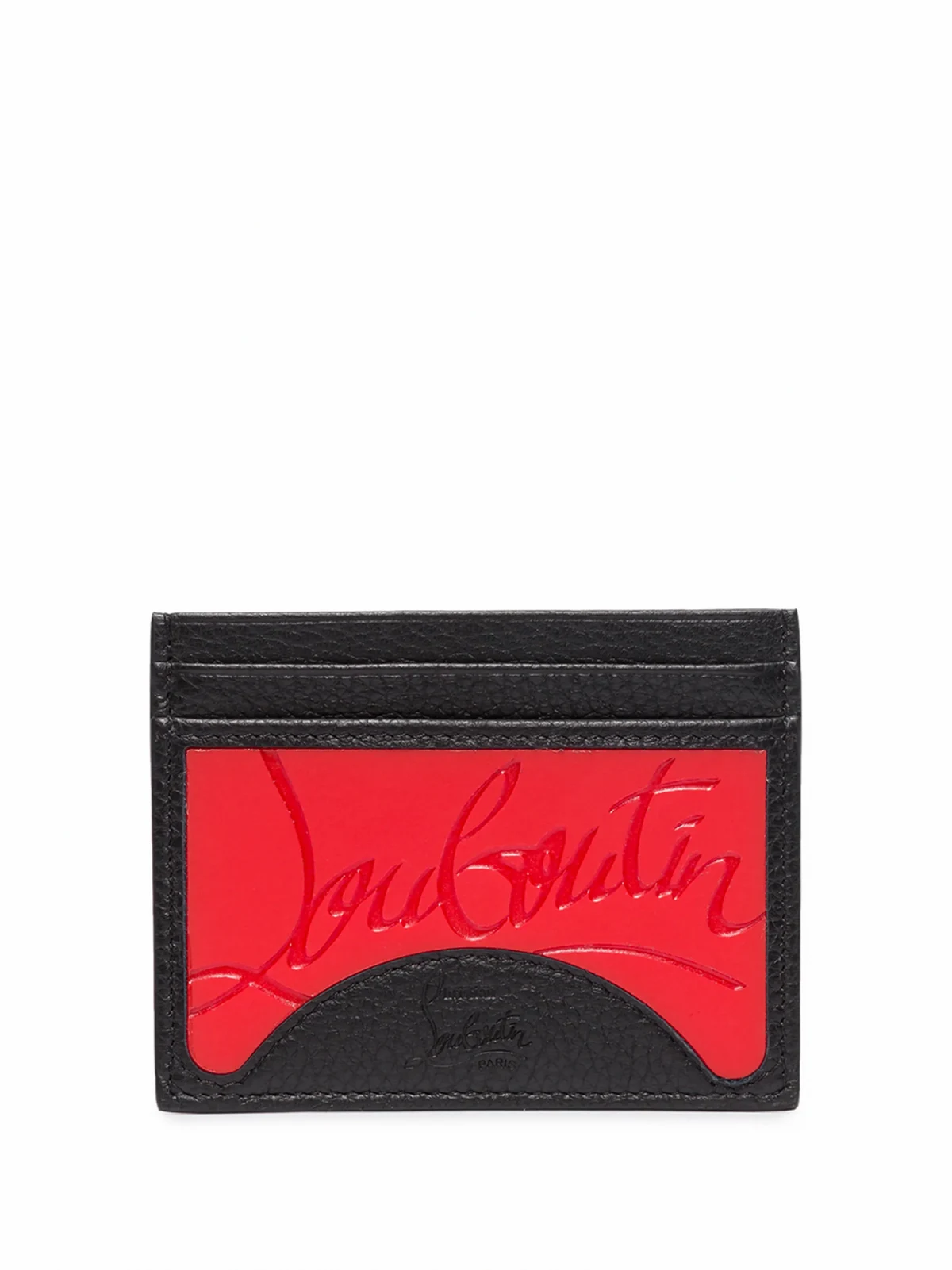 logo-debossed cardholder