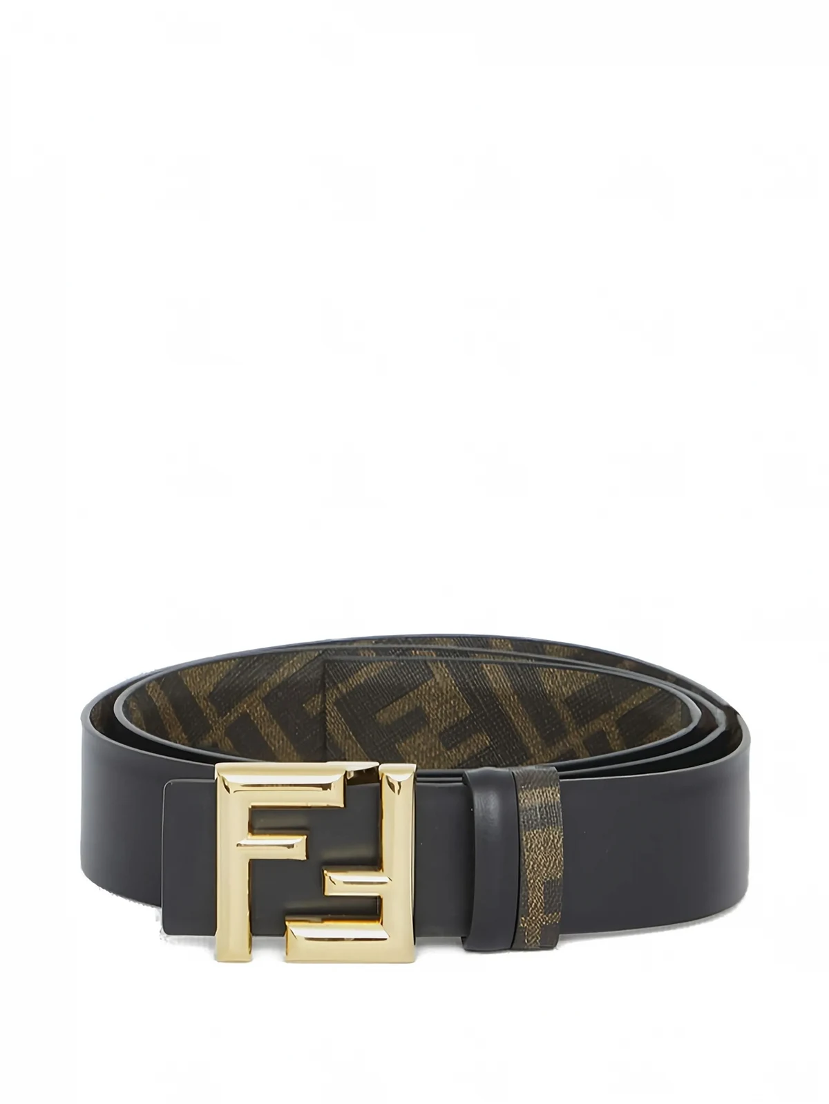 logo-buckle leather belt