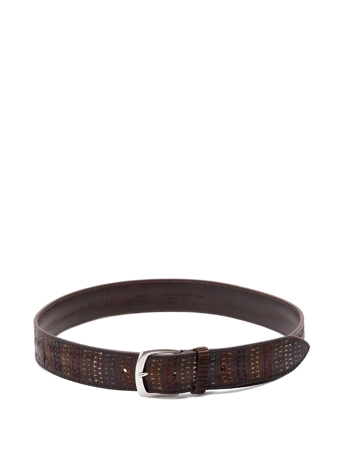 embroidered leather belt