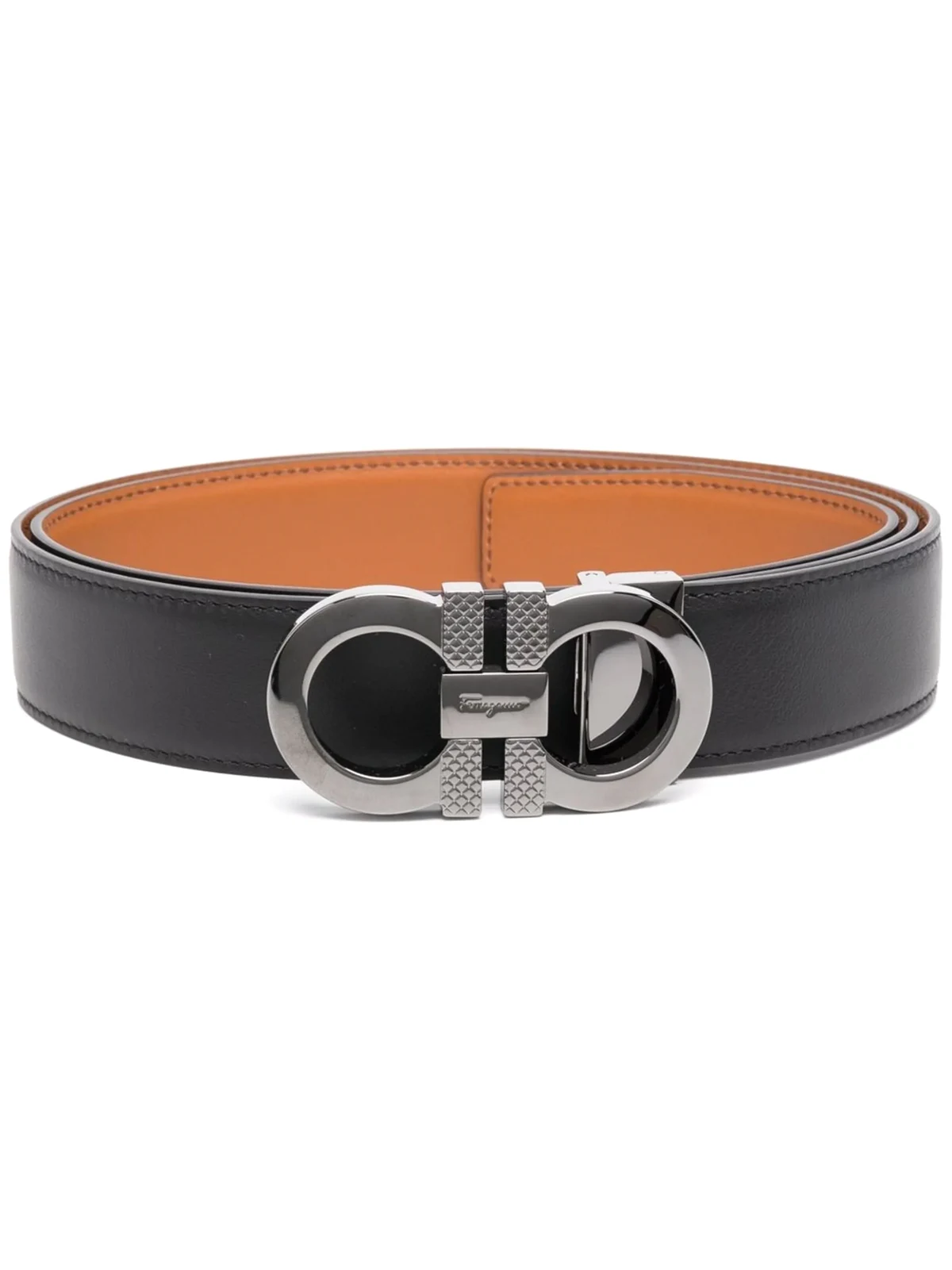 reversible Gancini-logo belt