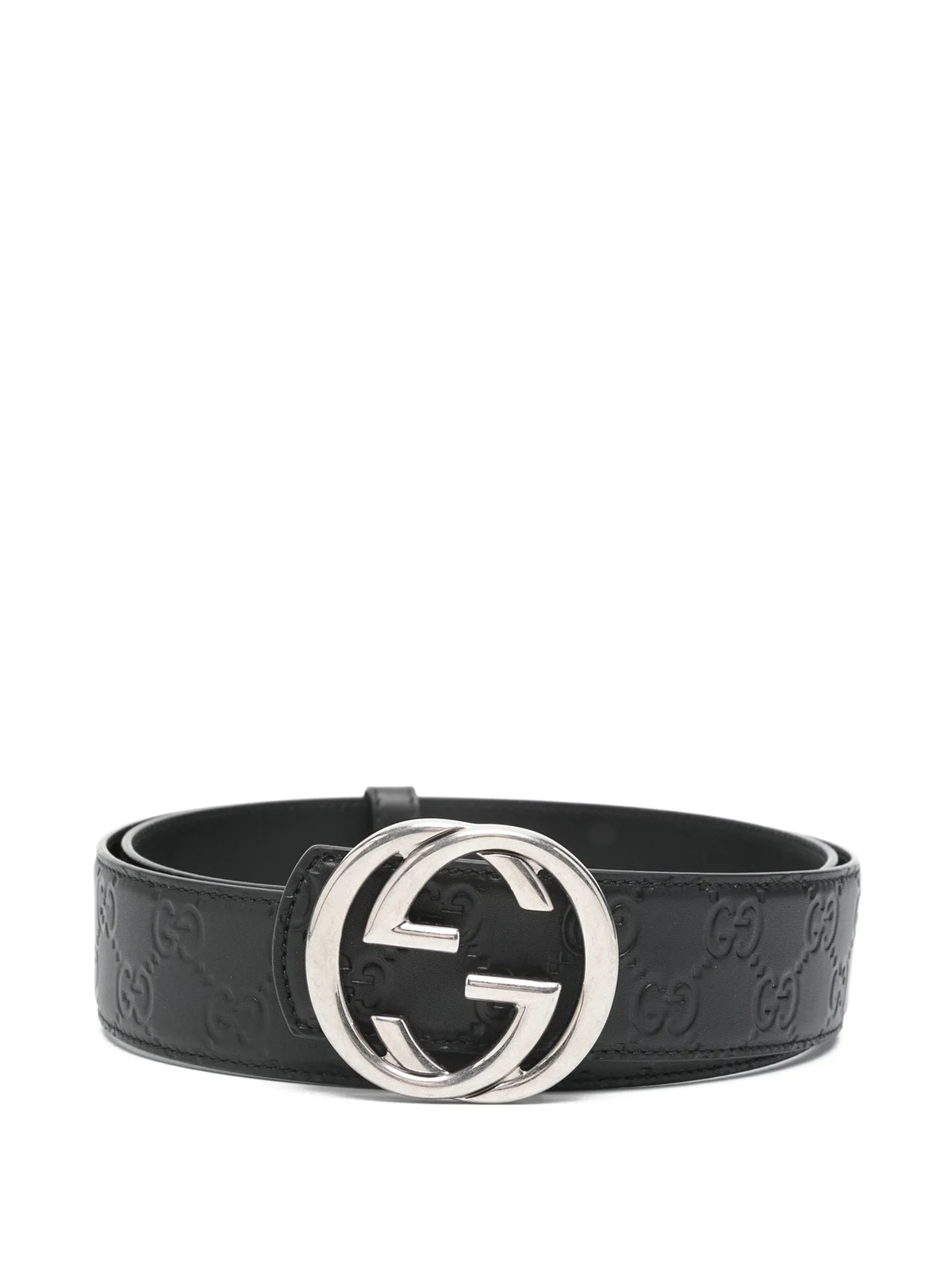 logo-buckle patterned belt