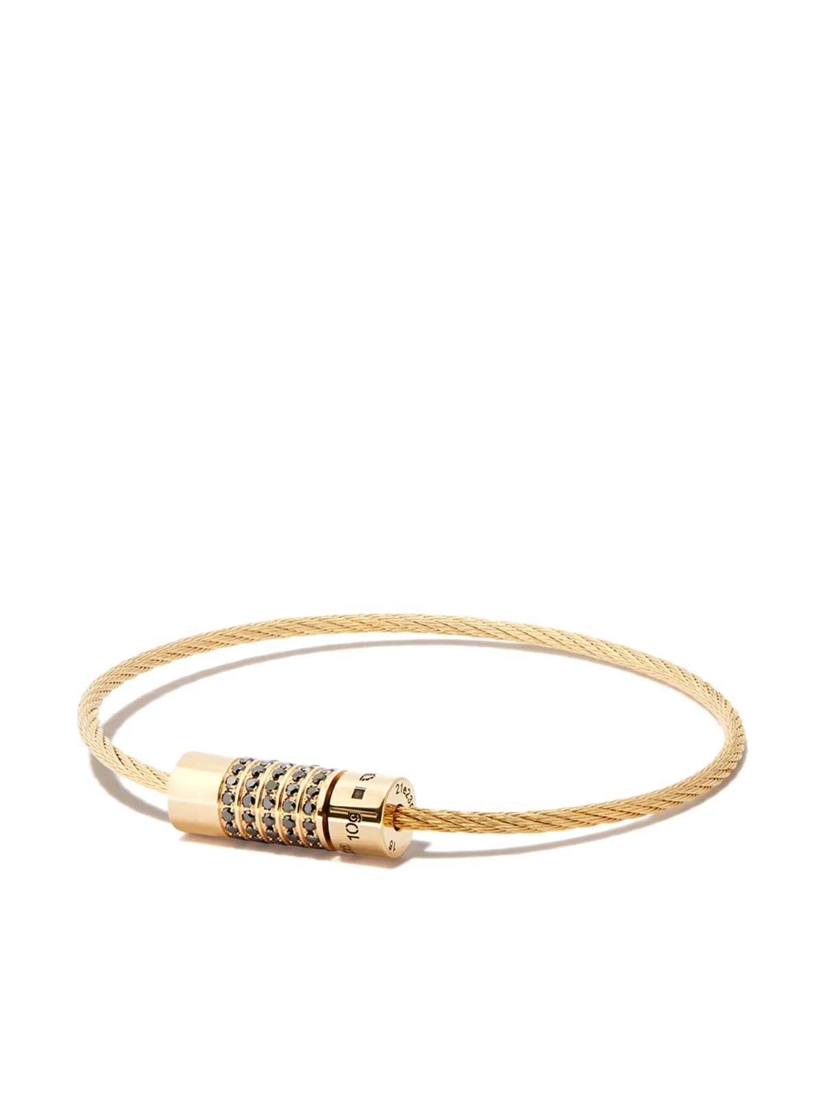 18kt yellow gold Cable Le 10g diamond bracelet