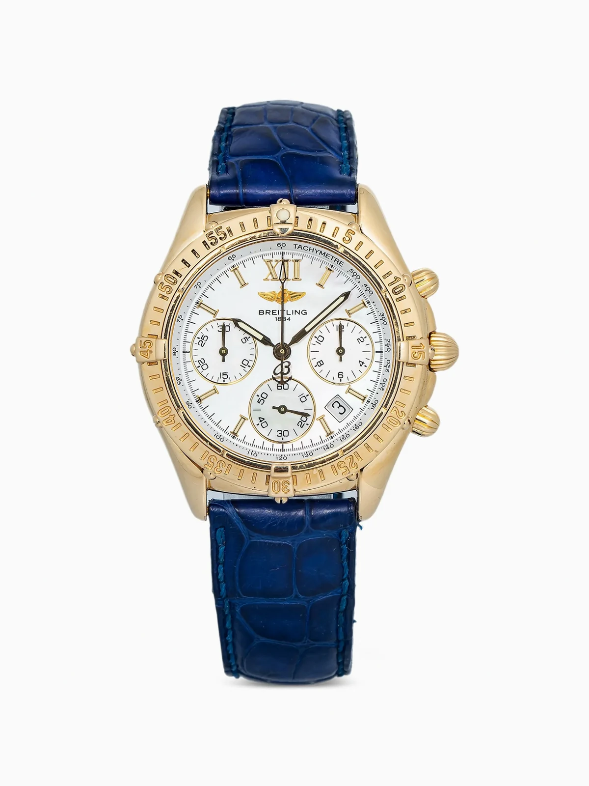 mother of pearl chronograph 40mm watch