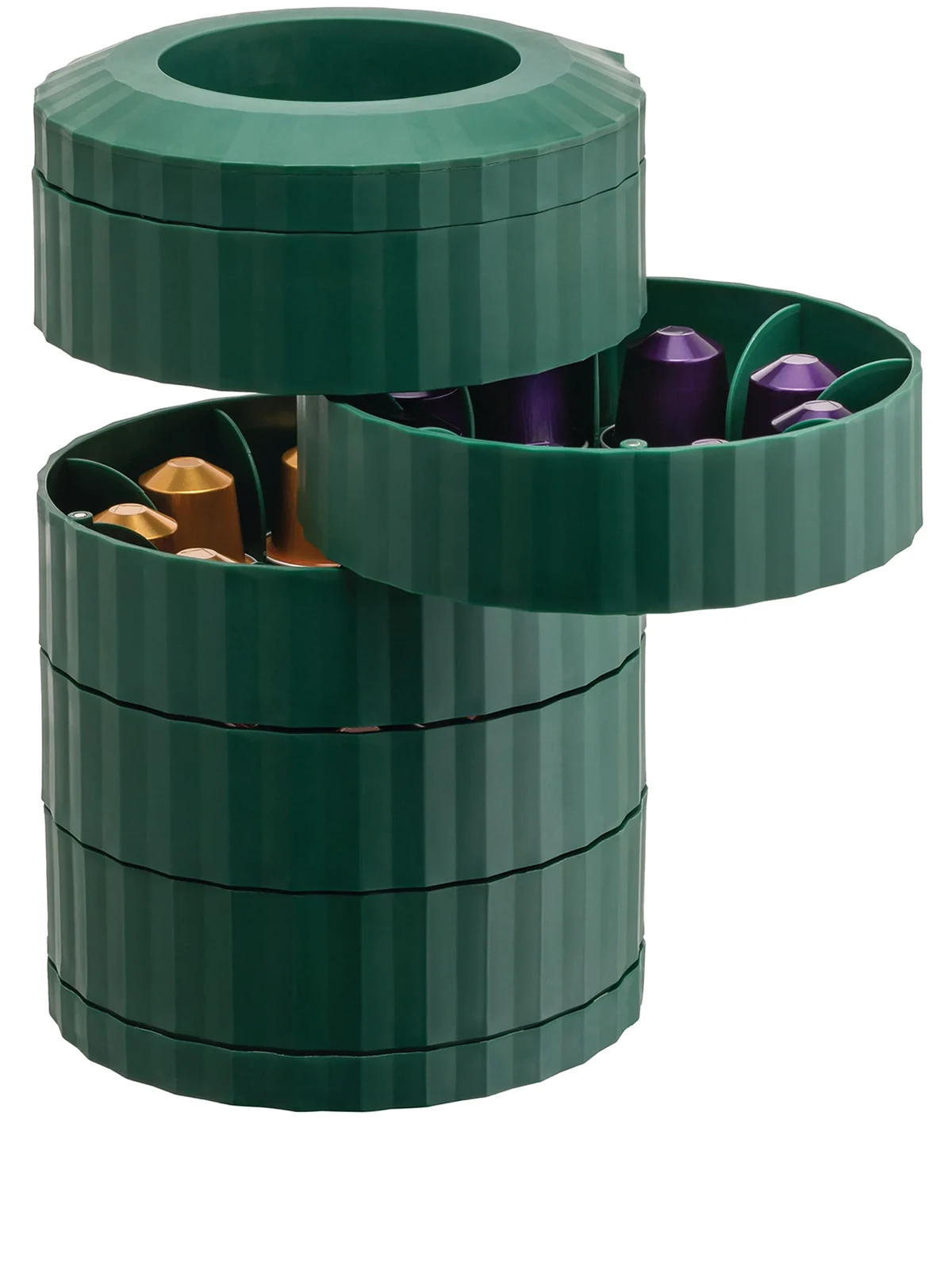 Plisse capsule dispenser